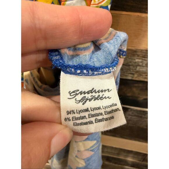 Gudrun Sjoden colorful dress pockets discoloration size M - Picture 6 of 10